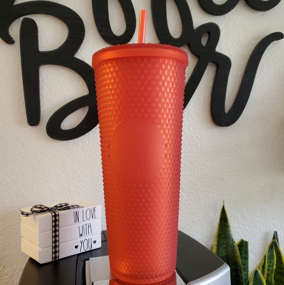 Starbucks Matte Red studded tumbler